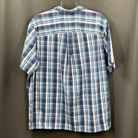 King Size Shirt Men 2XL Plaid Short‎ Sleeve Button Down Multicolor Set of 4 - Picture 7 of 9